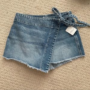 Free people Emmy denim skirt mid blue size 0
